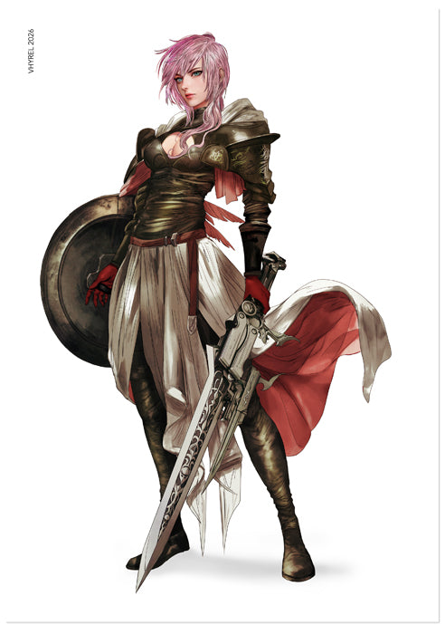 Final Fantasy XIII Warrior Lightning Print OUTLET