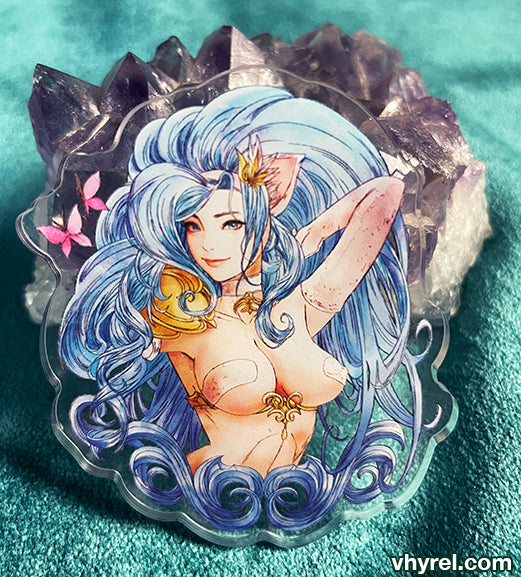 Darkstalkers Felicia Clear Acrylic Pin