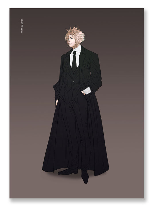 Final Fantasy VII Cloud in Suit Print OUTLET