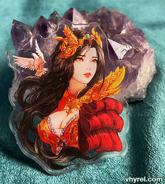 Final Fantasy IX Garnet Clear Acrylic Pin