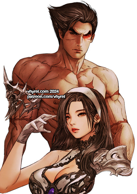 Tekken Kazuya Jun Die Cut sticker