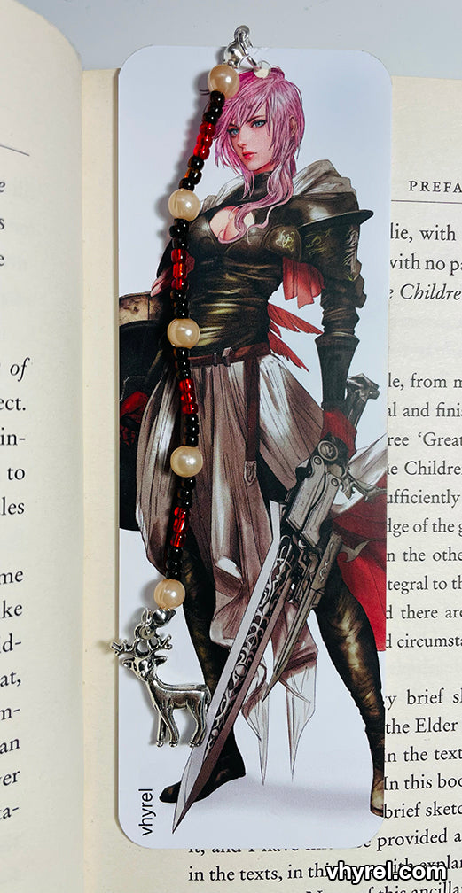 Final Fantasy XIII Warrior Lightning Bookmark Beaded