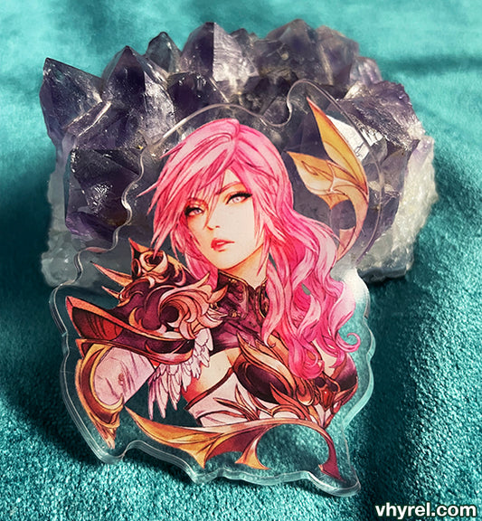 Final Fantasy XIII Lightning Clear Acrylic Pin