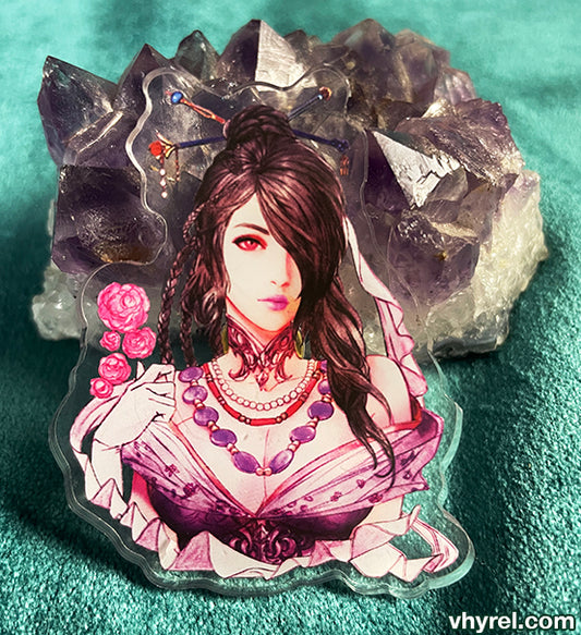 Final Fantasy X Lulu Clear Acrylic Pin