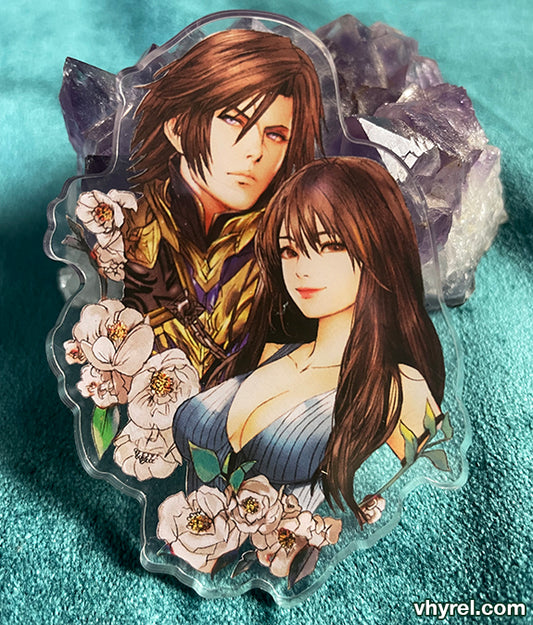 Final Fantasy VIII Squall/Rinoa Clear Acrylic Pin