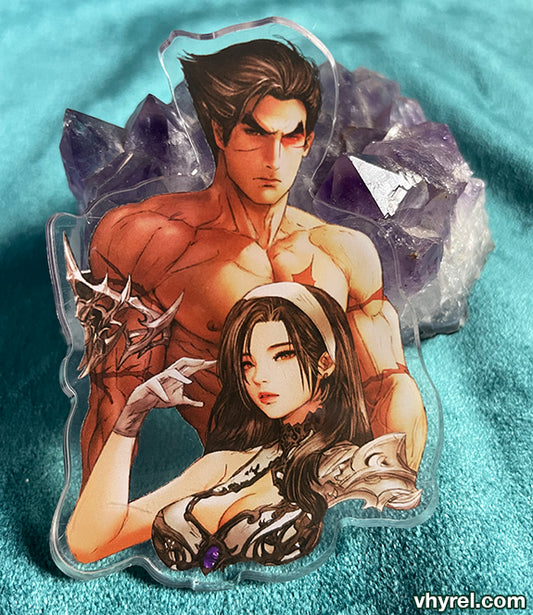 Tekken Kazuya/Jun Clear Acrylic Pin