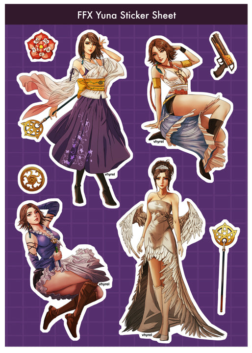 Final Fantasy X Yuna Sticker Sheet