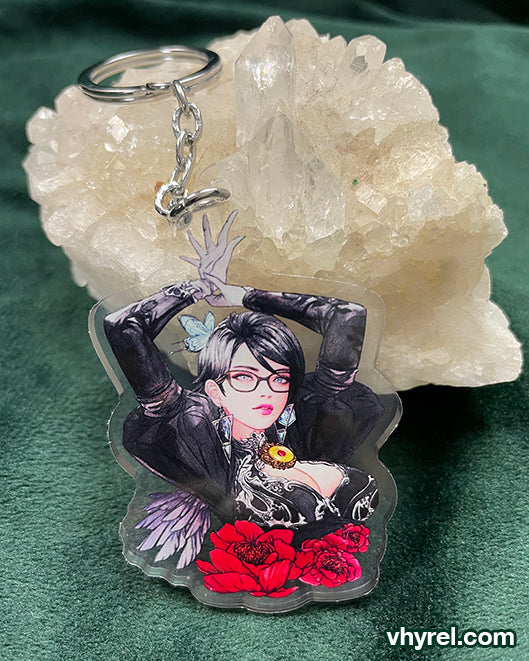 Bayonetta Keychain Double Sided Acrylic