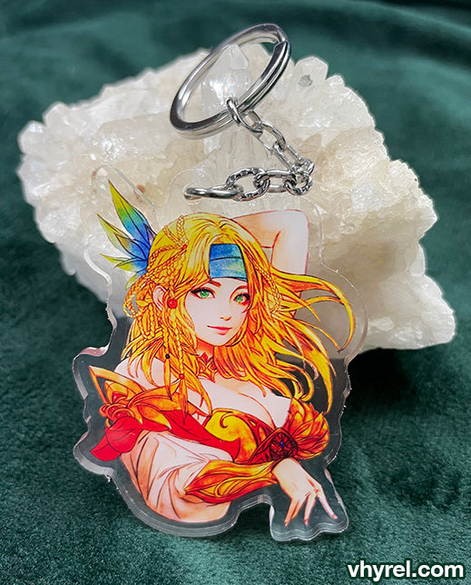 Final Fantasy X Rikku Keychain Double Sided Acrylic