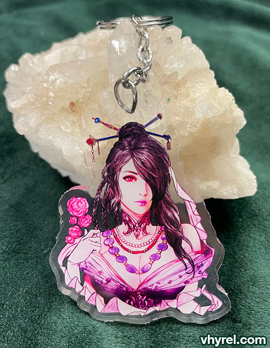 Final Fantasy X Lulu Keychain Double Sided Acrylic