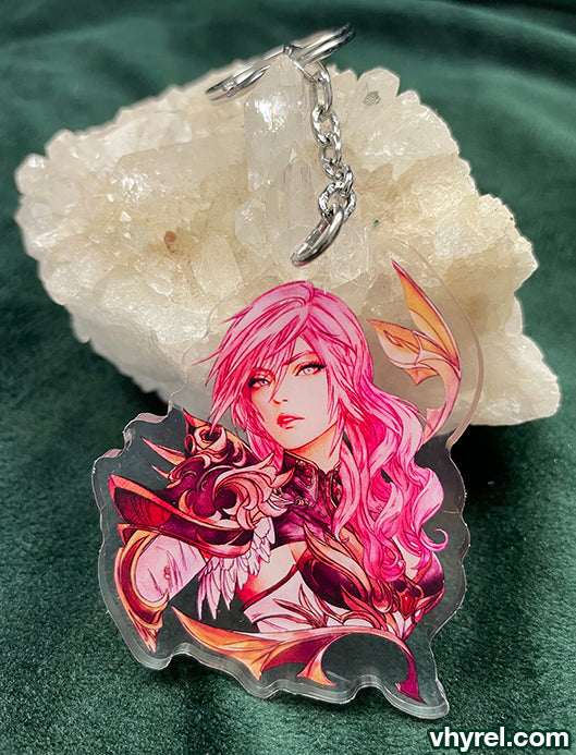 Final Fantasy XIII Lightning Keychain Double Sided Acrylic